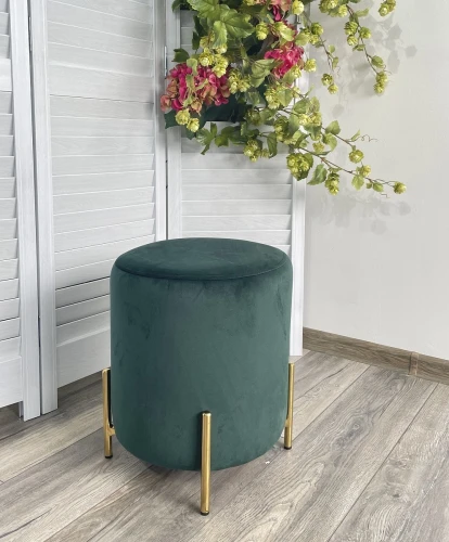 Пуф для гостиной RICE BLUVEL-78 GREEN / GOLD М-City