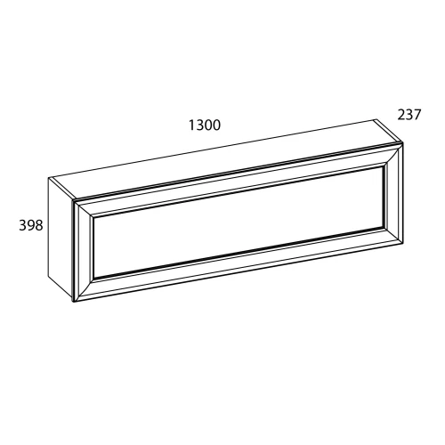 Полка навесная 1D, TIFFANY, цвет вудлайн кремовый