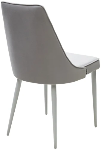 Стул NEPAL-P СВЕТЛО-СЕРЫЙ BM-4, велюр/ белый каркас М-City