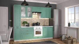 Кухня Модена 2600 дуб бирюза