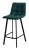 Полубарный стул CHILLI-QB SQUARE зеленый #19, велюр/ черный каркас (H=66cm) М-City
