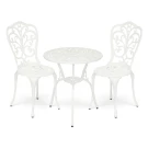 Комплект Secret De Maison Romance (стол +2 стула) алюминиевый сплав, D60/H67, 53х41х89см, butter white Комплект Secret De Maison Romance (стол +2 стула) алюминиевый сплав, D60/H67, 53х41х89см, butter white