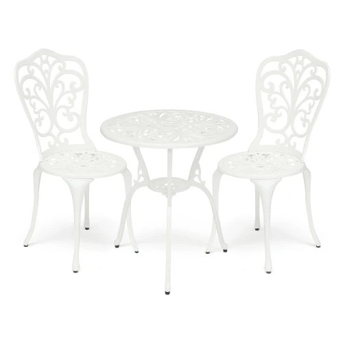 Комплект Secret De Maison Romance (стол +2 стула) алюминиевый сплав, D60/H67, 53х41х89см, butter white