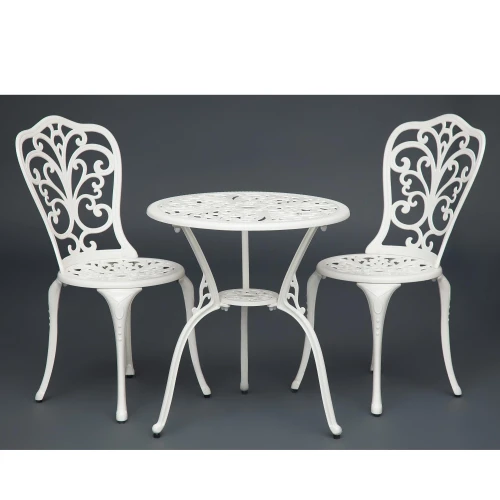 Комплект Secret De Maison Romance (стол +2 стула) алюминиевый сплав, D60/H67, 53х41х89см, butter white