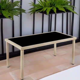 Стол из искусственного ротанга ЕГИПЕТ «EGYPT» 200х90 (Greige)