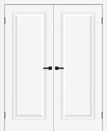 Двустворчатая межкомнатная дверь BRAVO Классик-10 White Silk