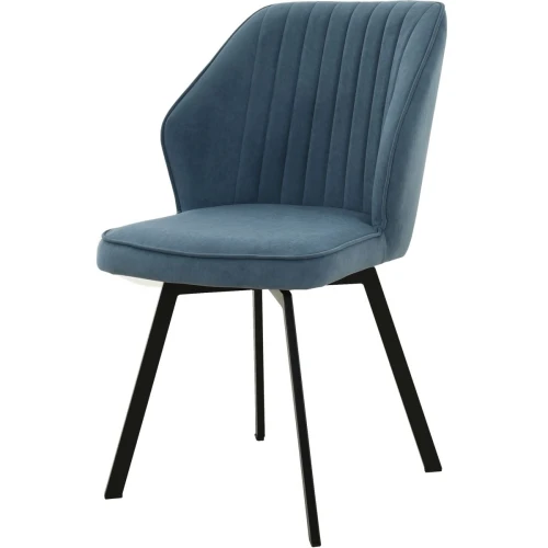 Стул «Вермут», велюр Бренди классик блу, каркас вращения черный