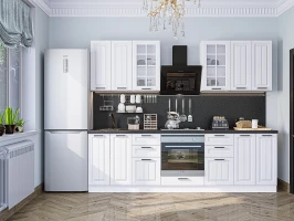 Готовый кухонный гарнитур Прага-01 Белое дерево