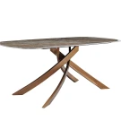 DT630 Стол обеденный Senafe, 180/90*76, керамич. столешница, основание металл Античная Бронза