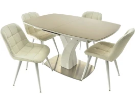 Обеденная группа (Стол Нотр Дам и 4 стула Прованс), цвет капучино