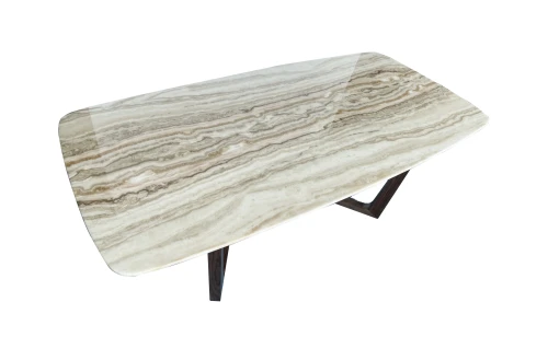 Стол обеденный Верона MC-23051DT-1, 200х100х76 см, белый мрамор