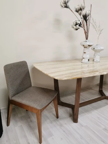 Стол обеденный Верона MC-23051DT-1, 200х100х76 см, белый мрамор