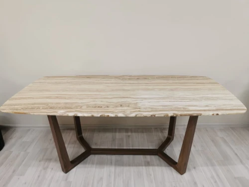 Стол обеденный Верона MC-23051DT-1, 200х100х76 см, белый мрамор