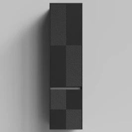 Пенал Соло 40, пример RAL 9005 Чёрный янтарь, матовая, подвесной, левый