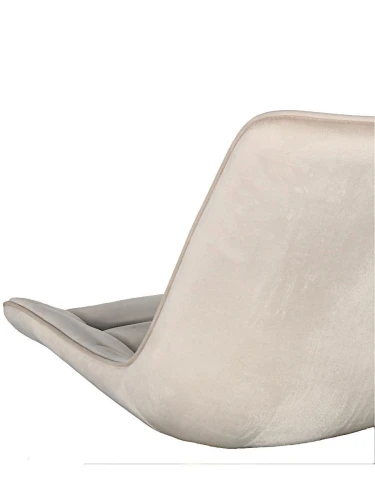 DC705 Стул мягкий, БЕЖЕВЫЙ#G62-03 велюр, каркас металл белый