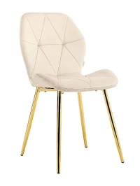 DC826 Стул мягкий, КАКАО#G62-14 велюр, каркас металл золото КРУГЛЫЙ