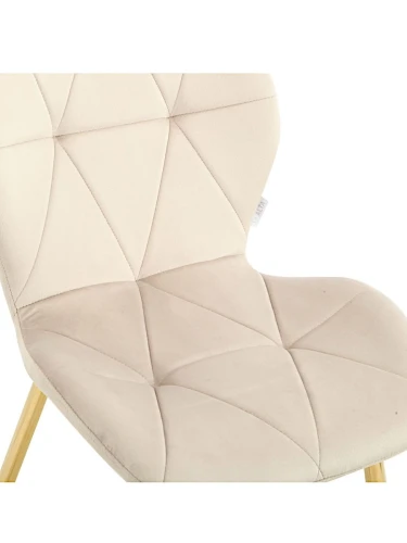 DC826 Стул мягкий, КАКАО#G62-14 велюр, каркас металл золото КРУГЛЫЙ