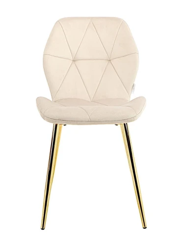 DC826 Стул мягкий, КАКАО#G62-14 велюр, каркас металл золото КРУГЛЫЙ