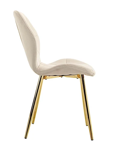 DC826 Стул мягкий, КАКАО#G62-14 велюр, каркас металл золото КРУГЛЫЙ