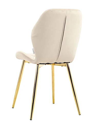 DC826 Стул мягкий, КАКАО#G62-14 велюр, каркас металл золото КРУГЛЫЙ