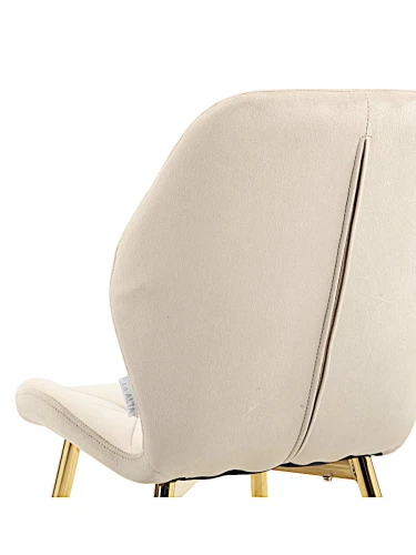 DC826 Стул мягкий, КАКАО#G62-14 велюр, каркас металл золото КРУГЛЫЙ