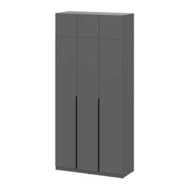 Шкаф с антресолью и наполнением (5 полок + штанга) ШК 5 (1200), Графит