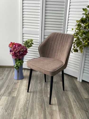 Стул VENA, цвет B5 Капучино, велюр / черный каркас М-City