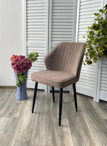 Стул VENA, цвет B5 Капучино, велюр / черный каркас М-City