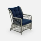 Кресло Titulo Лунный свет, RAL 7030, Mossle 878 из искусственного ротанга