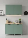Готовая кухня МК Аленушка 1,2м Орешник Матовая Мята,скоба черный,сонома (без столешницы)