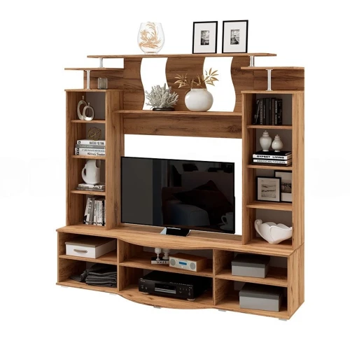 Гостиная Виста, Белый глянец холодный, Дуб Крафт