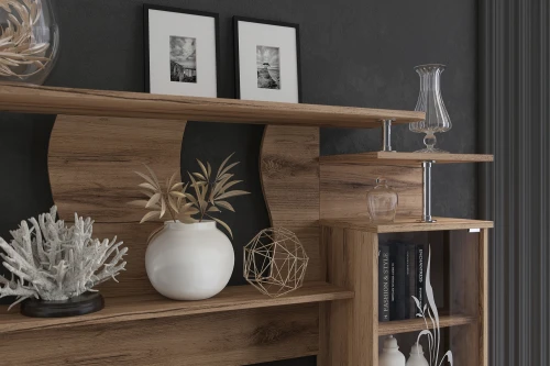 Гостиная Виста, Белый глянец холодный, Дуб Крафт