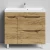 Тумба Лайт 90 напольный, Дуб Тортуга ПВХ 2357-43, 2 ящика, 1 дверь слева Vodok с раковиной в комплекте