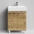 Тумба Мальта 60 напольный, двери, Дуб Тортуга ПВХ 2357-43 Vodok с раковиной в комплекте