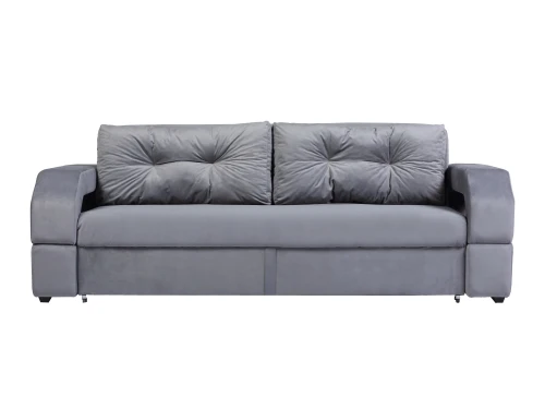 Диван еврокнижка Манчестер с подсветкой 160 велюр серый