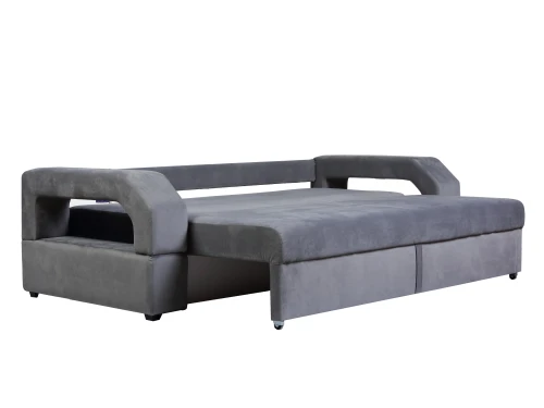 Диван еврокнижка Манчестер с подсветкой 160 велюр серый