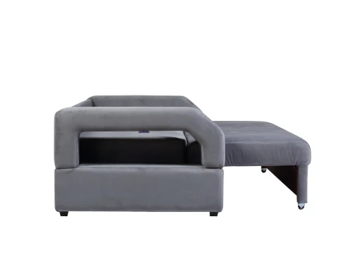 Диван еврокнижка Манчестер с подсветкой 160 велюр серый