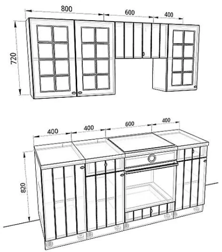 Кухня Прованс Комплектация 1