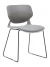 DC274 Стул пластиковый СЕРЫЙ, каркас металл черный
