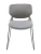 DC274 Стул пластиковый СЕРЫЙ, каркас металл черный