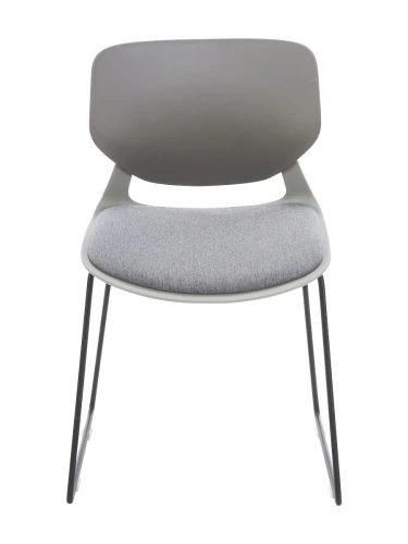 DC274 Стул пластиковый СЕРЫЙ, каркас металл черный