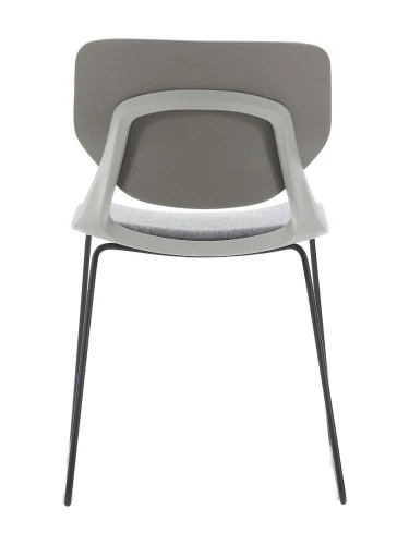 DC274 Стул пластиковый СЕРЫЙ, каркас металл черный