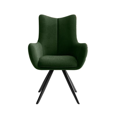 Стул DikLine 351 поворотный BL10 зеленый, ножки черные