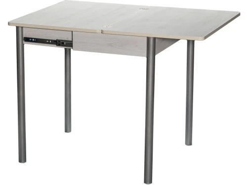 Стол ДП1-01-08 700(1000)*500 «Компакт» ЛДСП:Дуб Самерсет, Н/с прямые Металлик