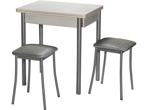 Стол ДП1-01-08 700(1000)*500 «Компакт» ЛДСП:Дуб Самерсет, Н/с прямые Металлик