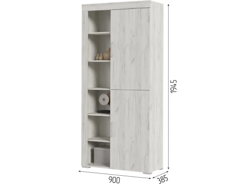 Шкаф «Гранд» ШК-4, дуб крафт белый