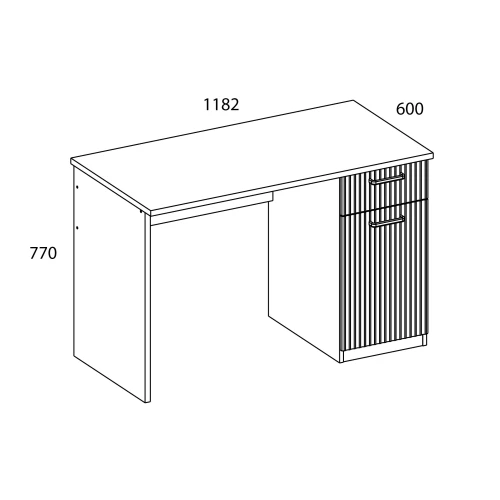 VINATI, Стол письменный 1D1S. Цвет ПЕРСИДСКИЙ ЖЕМЧУГ/ АМАРОК