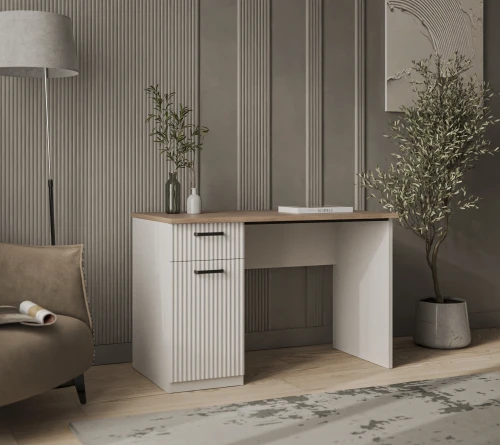 VINATI, Стол письменный 1D1S. Цвет ПЕРСИДСКИЙ ЖЕМЧУГ/ АМАРОК