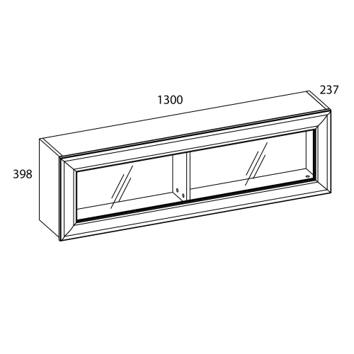 Полка навесная 1V, TIFFANY, цвет вудлайн кремовый