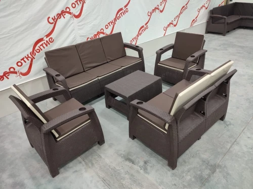 Обеденная группа под искусственный ротанг YALTA COMPANY SET